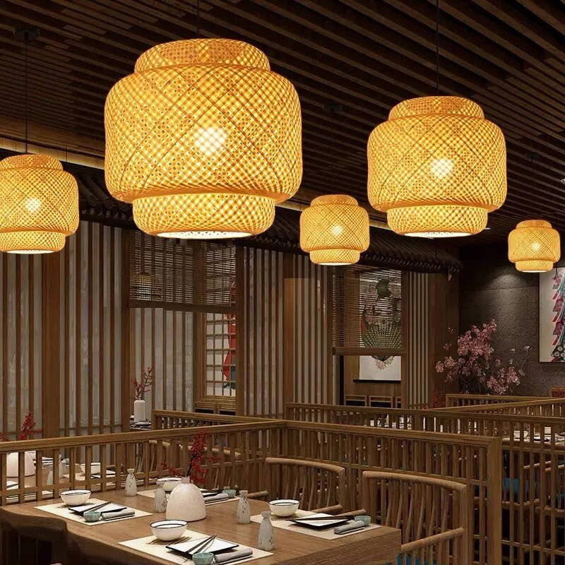 Wagner - Handmade Double Layer Bamboo Hanging Lamp - Act Design Shop
