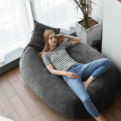 Wagner - Long Mega XXL Beanbag Grey Pattern - Act Design Shop