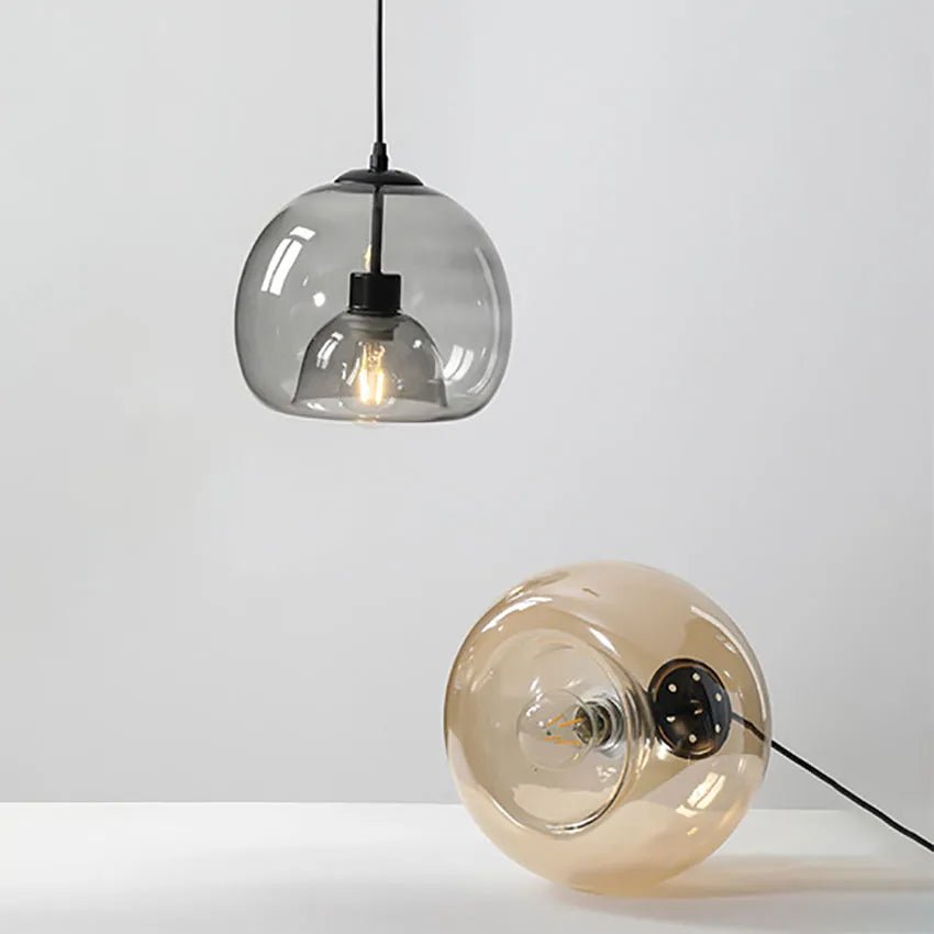 Wagner - Smoke Glass Hanging lamps Vintage Industrial Black - Act Design Shop