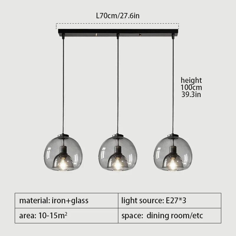 Wagner - Smoke Glass Hanging lamps Vintage Industrial Black - Act Design Shop