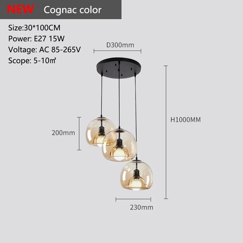 Wagner - Smoke Glass Hanging lamps Vintage Industrial Black - Act Design Shop