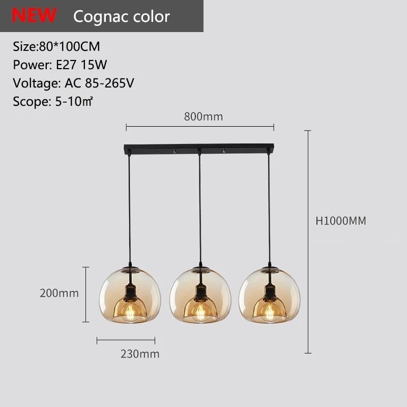 Wagner - Smoke Glass Hanging lamps Vintage Industrial Black - Act Design Shop