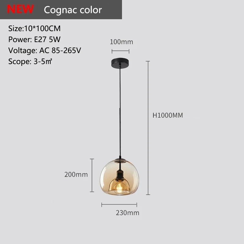 Wagner - Smoke Glass Hanging lamps Vintage Industrial Black - Act Design Shop