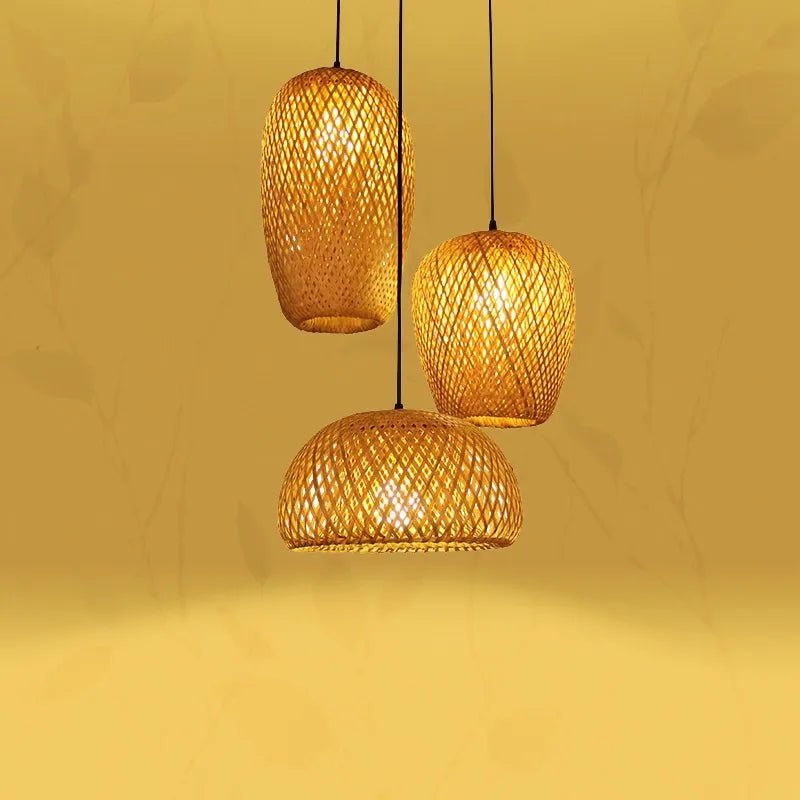 Rieten hanglampen woonkamer keuken badkamer hal entree - Act Design Shop