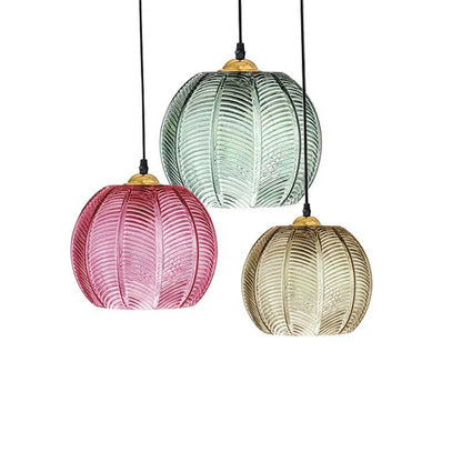 Wagner - Glass Pendant Light Leaf Pattern - Act Design Shop