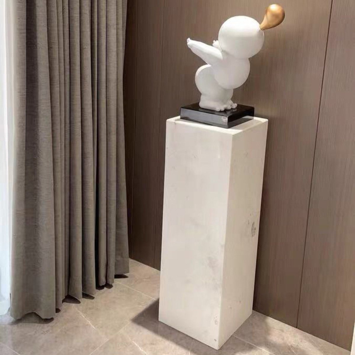 White marble pedestal ornaments Floor - to - floor stone pillar pedestal - Act Design Shop